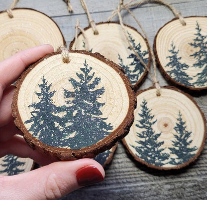 Hand-Painted Tree Christmas Ornament